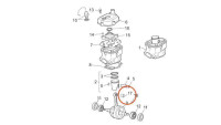 Roulement d'axe de piston Piaggio d'origine Roulement d'axe de piston Piaggio d'origine