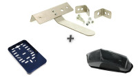 Support de plaque d'immatriculation + feu arrière Black Line Motoflow Support de plaque d'immatriculation + feu arrière Black Line Motoflow