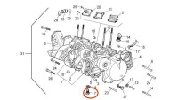 Bouchon de vidange d'huile (dessous du moteur) Piaggio d'origine Bouchon de vidange d'huile (dessous du moteur) Piaggio d'origine