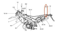 Pi&egrave;ce de d&eacute;coration Aprilia d'origine