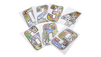 Autocollant &laquo; Stickerbomb &raquo; avec num&eacute;ro de dossard