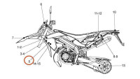 Pièce de décoration Aprilia d'origine Pièce de décoration Aprilia d'origine