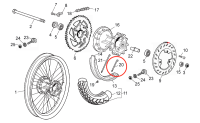 Rayon de roue arrière Piaggio d'origine Rayon de roue arrière Piaggio d'origine
