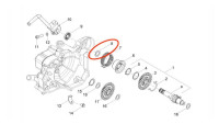 Rondelle d'&eacute;quilibrage pour arbre de kick Piaggio d'origine