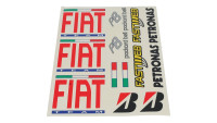 Lot d'autocollants Fiat/Bridgestone Lot d'autocollants Fiat/Bridgestone